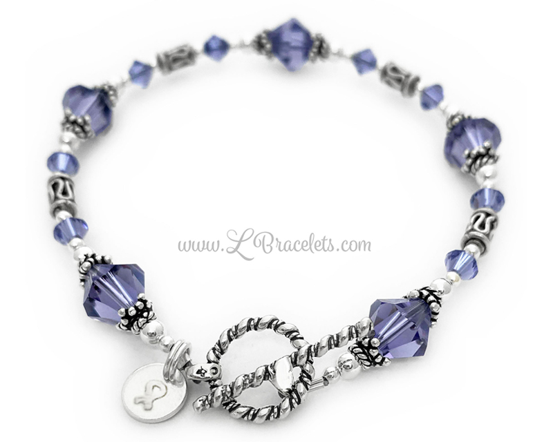 Survivor Ovarian and Uterine Ribbon Bracelet with Ribbon Charm (Teal)
